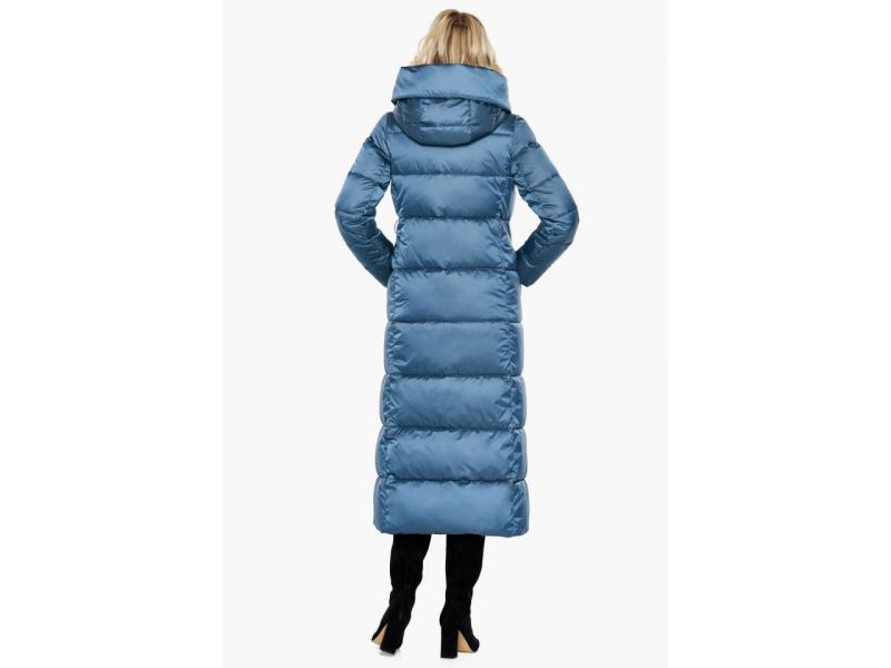 Модный женский воздуховик зимний цвет аквамарин модель 31056, фото 6