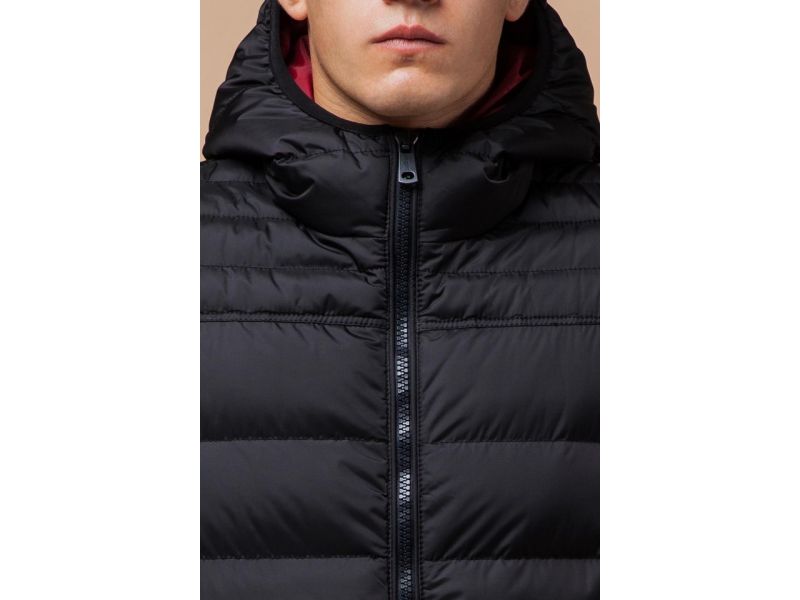 Удобная зимняя мужская куртка черная модель 25490, фото 6