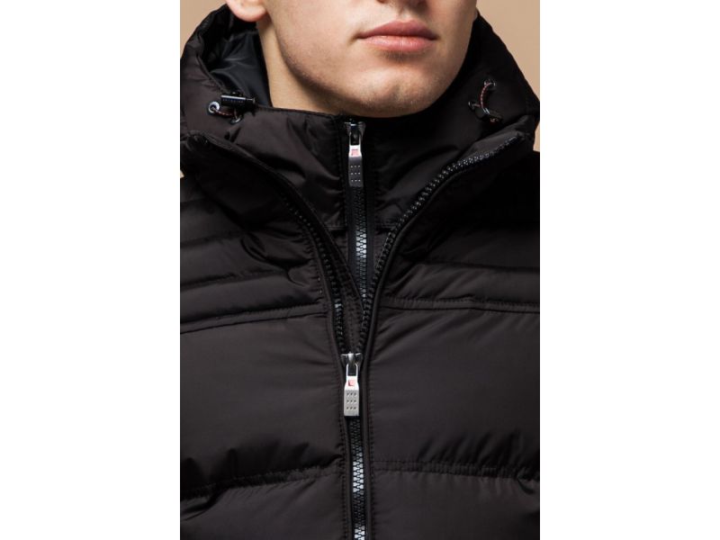 Кофейная мужская куртка на зиму модель 26055, фото 6