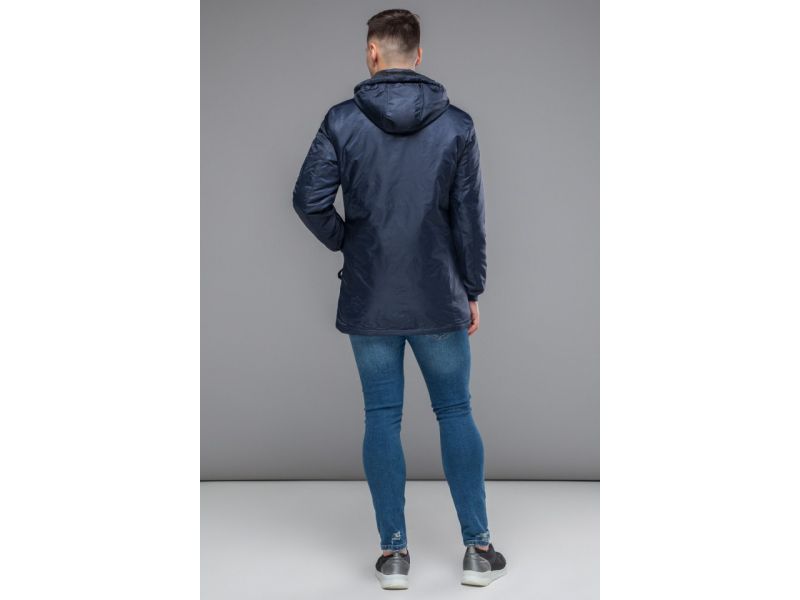 Синяя осенне-весенняя парка молодежная мужская модель 20595, фото 5