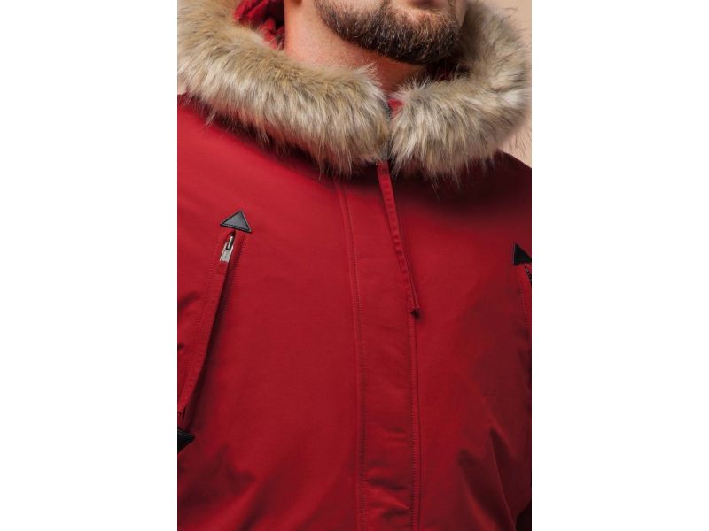 Красная парка зимняя мужская модель 13475, фото 6