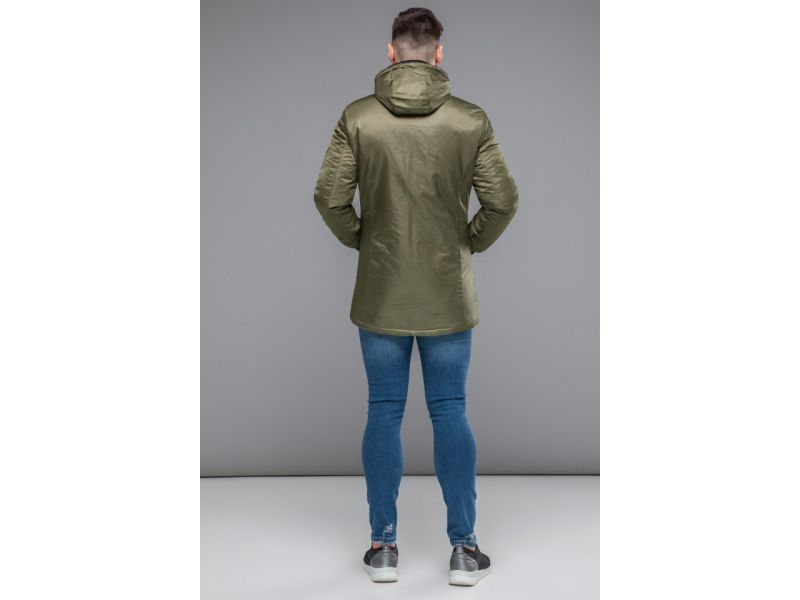 Парка цвета хаки молодежная мужская осенне-весенняя модель 19740, фото 5