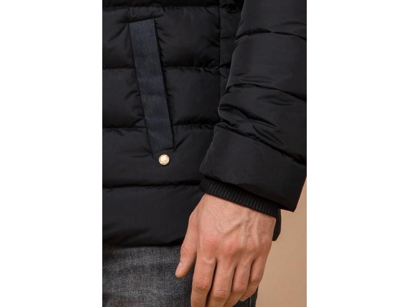 Теплая мужская зимняя куртка цвет черный-желтый модель 35228, фото 6