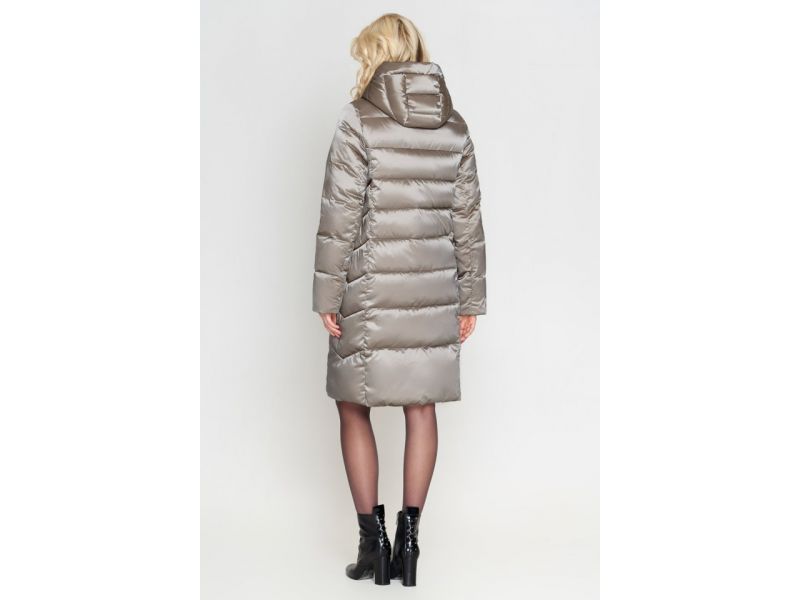 Бежевый воздуховик зимний женский модель 29775, фото 5