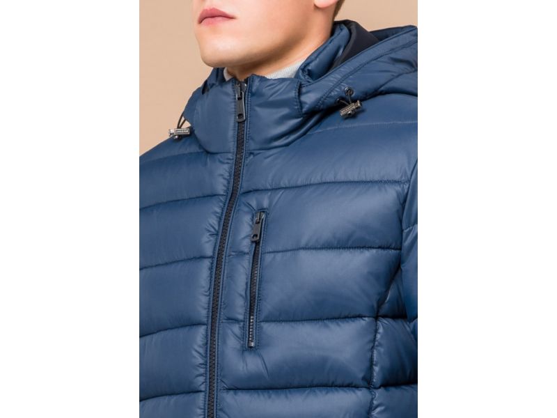 Мужская синяя куртка на зиму модель 36450, фото 6