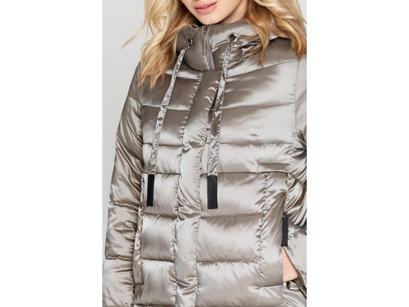 Бежевый воздуховик зимний женский модель 29775, фото 6