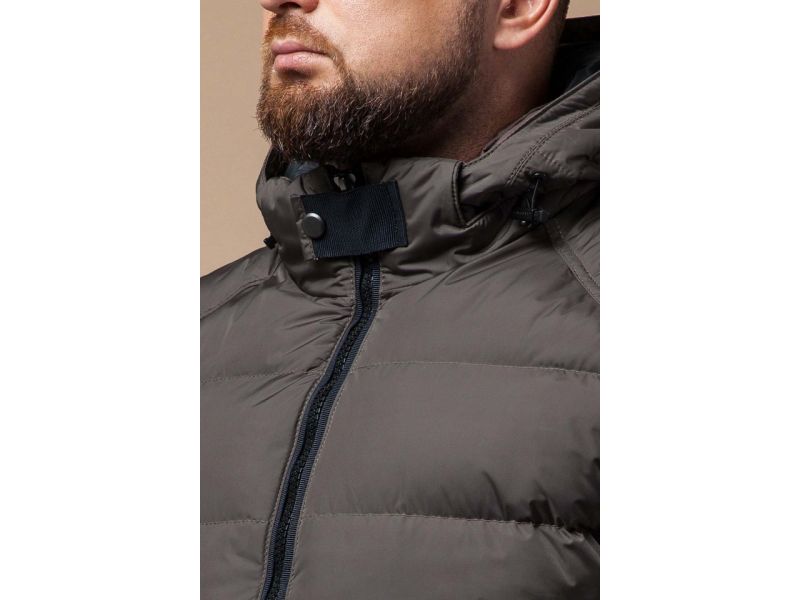 Зимняя мужская куртка удобная цвета сафари модель 32540, фото 6