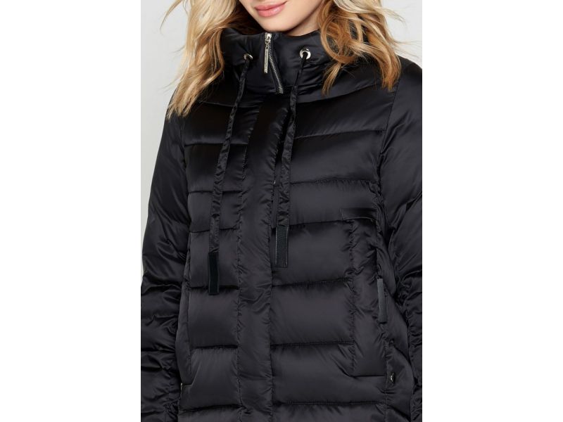 Женский черный воздуховик зимний на змейке модель 29775, фото 6