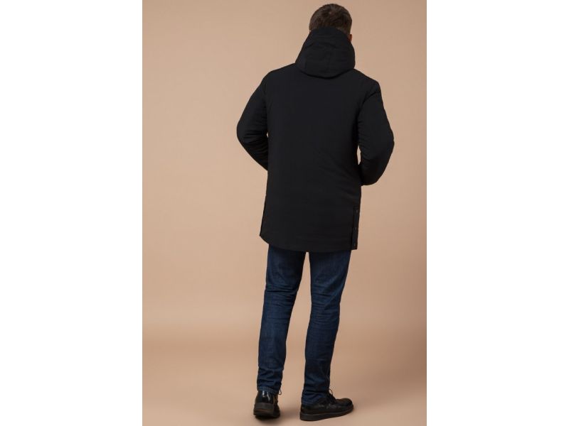 Парка зимняя черная мужская модель 9055, фото 5