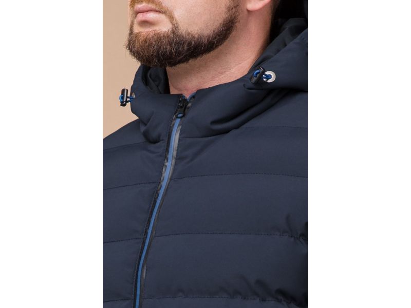 Мужская зимняя куртка цвет синий-электрик модель 45115, фото 6