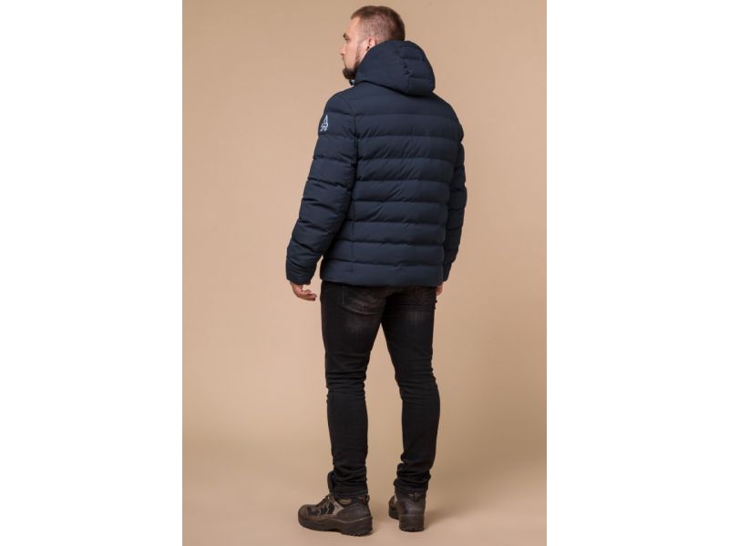 Мужская зимняя куртка цвет синий-электрик модель 45115, фото 5