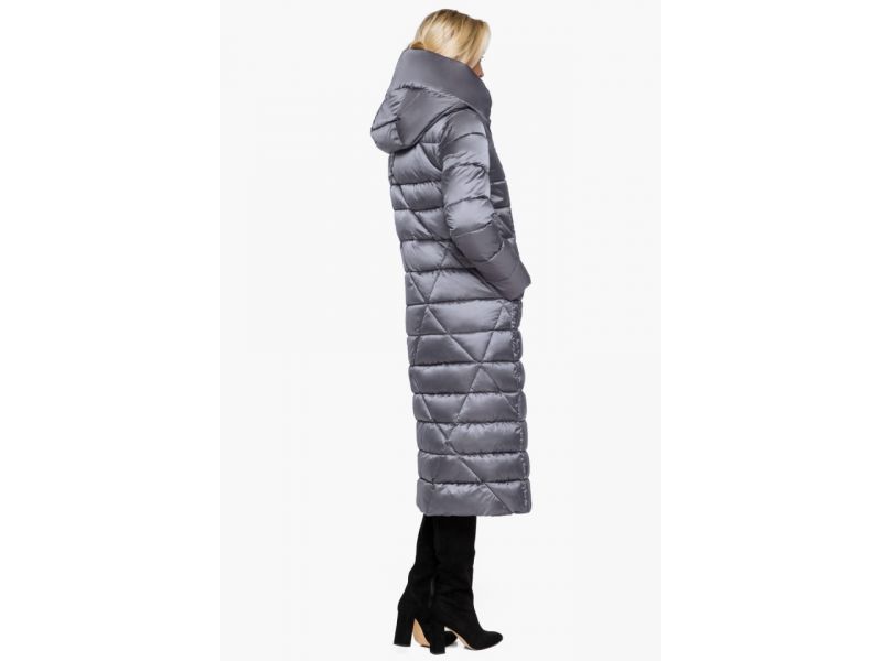 Жемчужно-серый воздуховик женский зимний модель 31058, фото 6