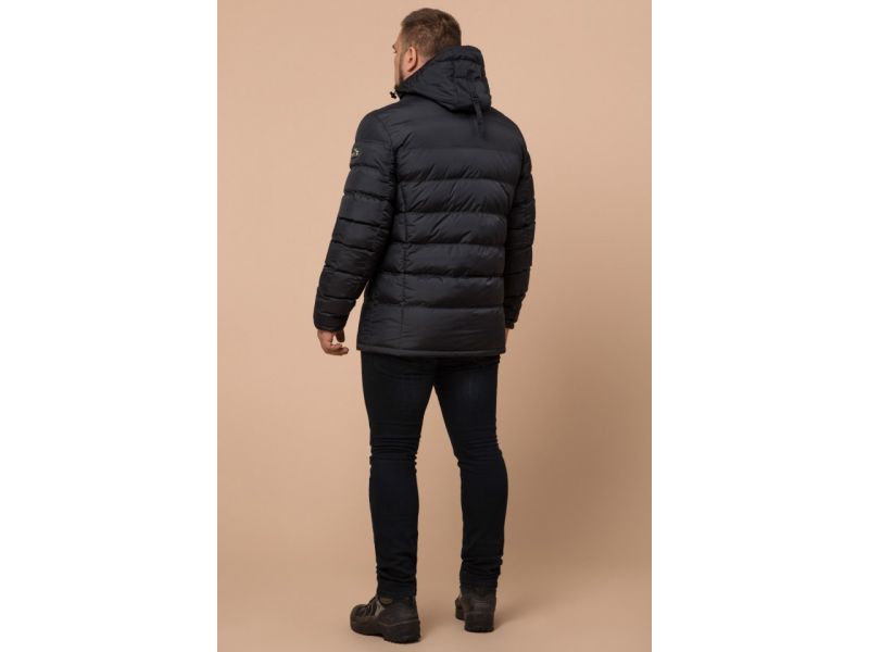 Куртка большого размера зимняя мужская цвет графит модель 12952, фото 5