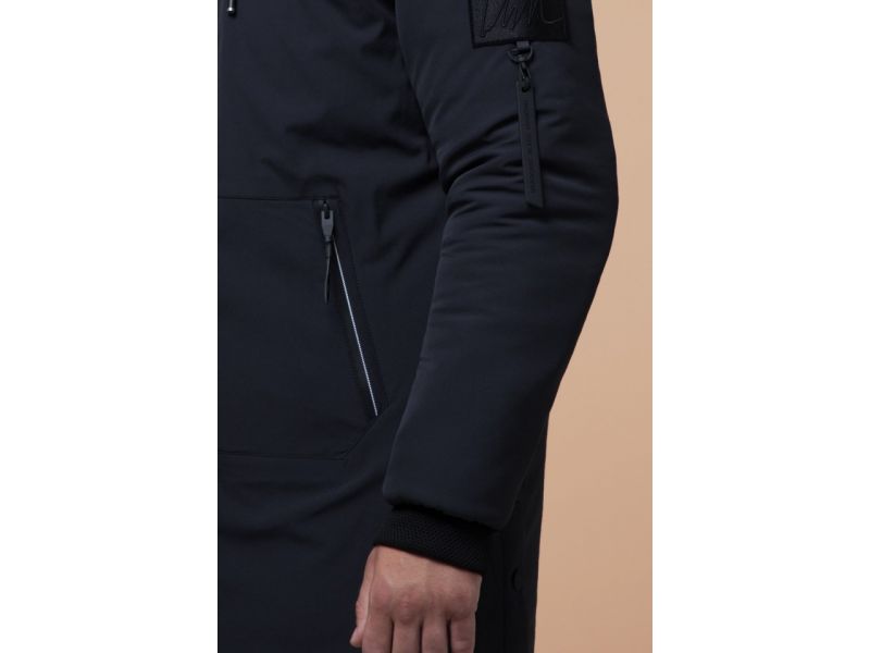 Парка графитовая на зиму мужская модель 9842, фото 6