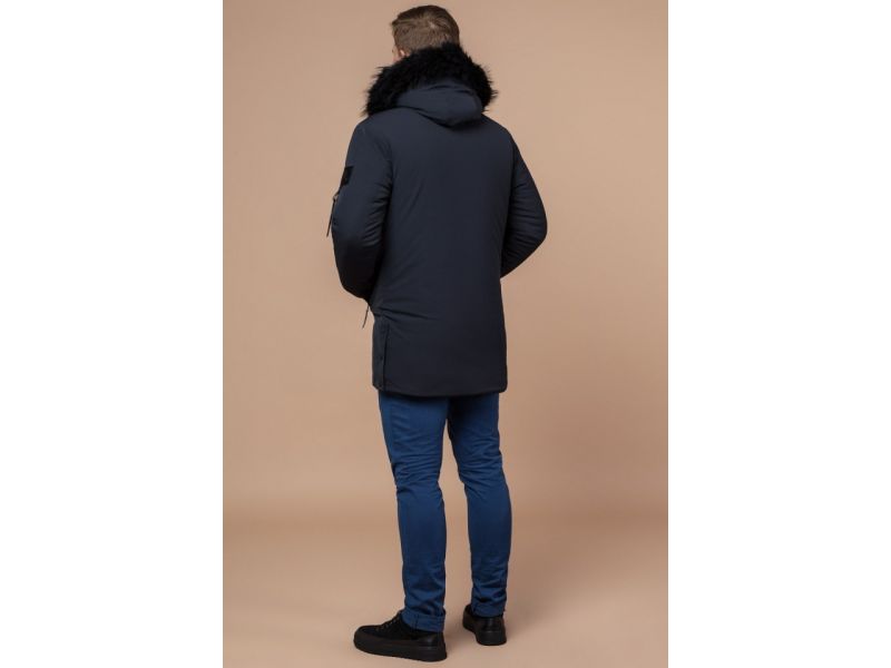 Парка графитовая на зиму мужская модель 9842, фото 5