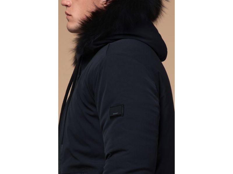 Парка графитовая мужская зимняя стандартной длины модель 9985, фото 6