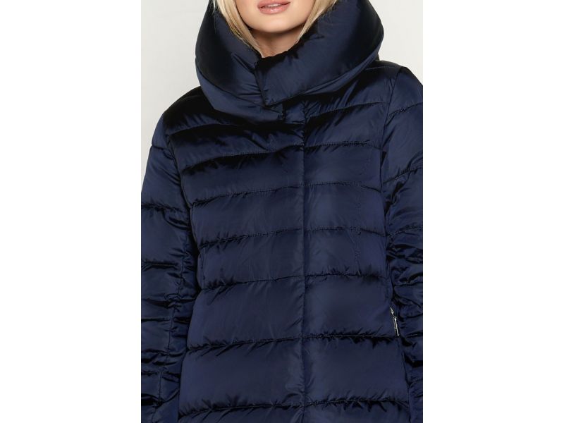 Синий зимний воздуховик женский длинный модель 31515, фото 6
