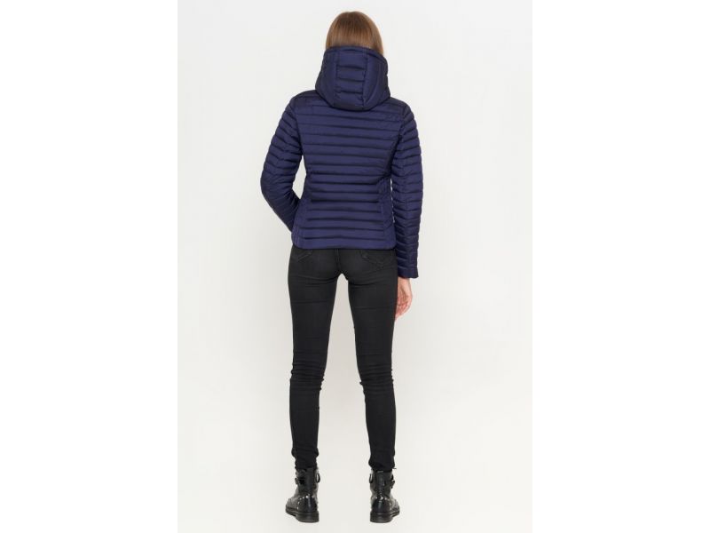 Осенне-весенний молодежный пуховик синий женский модель 25093, фото 5