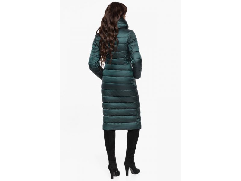 Изумрудный зимний воздуховик женский модель 31074, фото 6