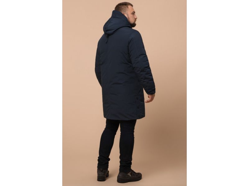 Парка синяя мужская зимняя модель 23425, фото 5