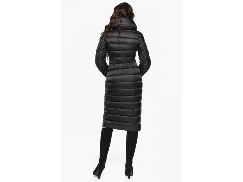 Черный воздуховик женский на зиму модель 31074, фото 6