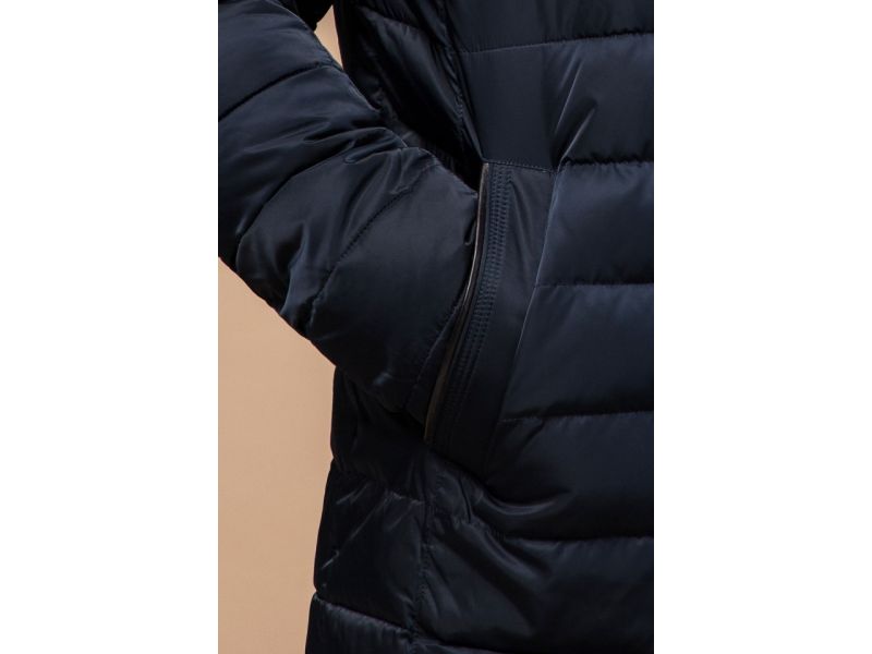 Куртка зимняя мужская высокого качества темно-синего цвета модель 16120, фото 6