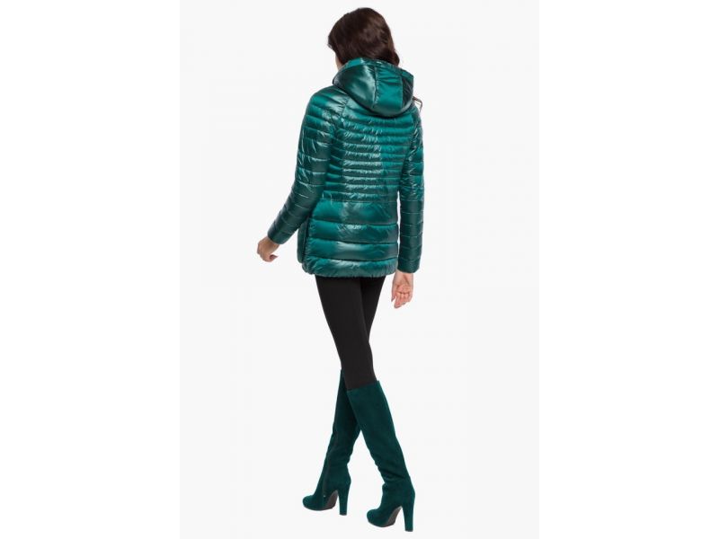 Изумрудный воздуховик высокого качества женский осенне-весенний модель 15115, фото 5