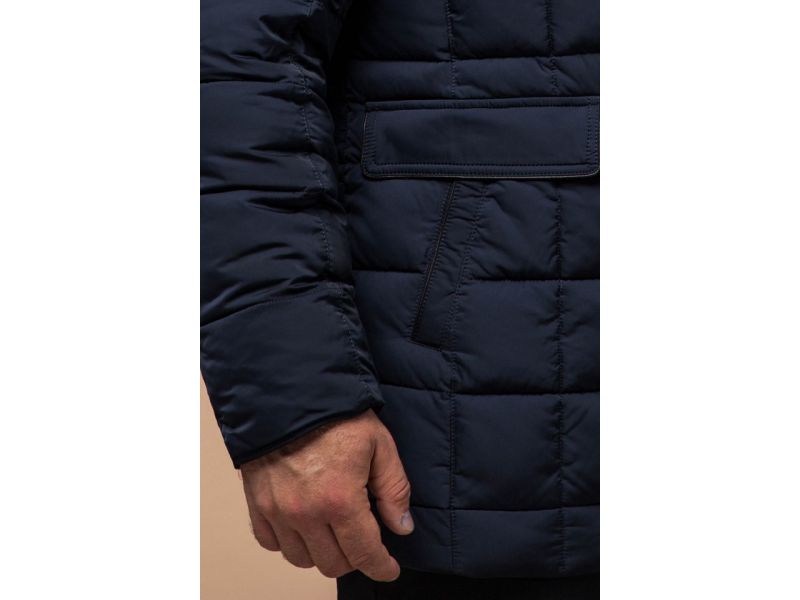 Куртка теплая для мужчин зимняя синего цвета модель 16125, фото 6