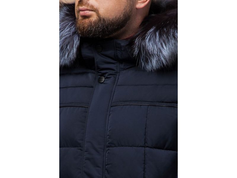 Куртка теплая для мужчин зимняя синего цвета модель 16125, фото 5
