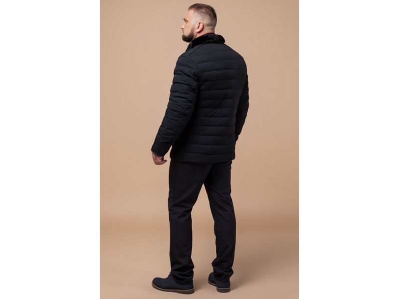 Мужская зимняя практичная куртка черного цвета модель 17768, фото 5