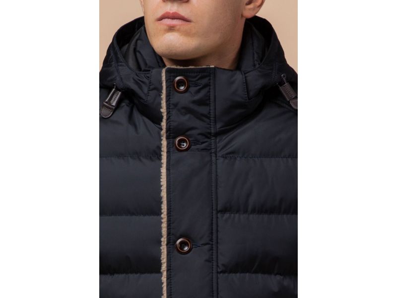 Куртка зимняя теплая мужская цвет сине-черный модель 20849, фото 6