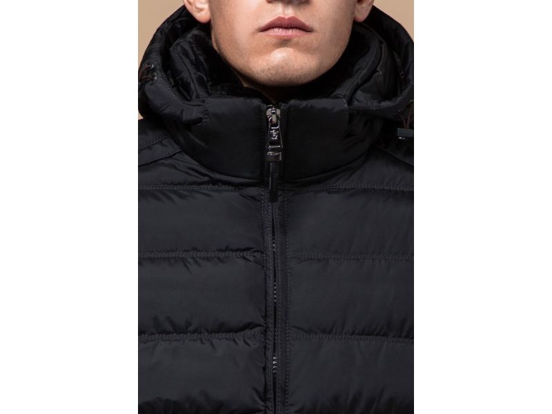 Куртка зимняя графитового цвета для мужчин теплая модель 24324, фото 6