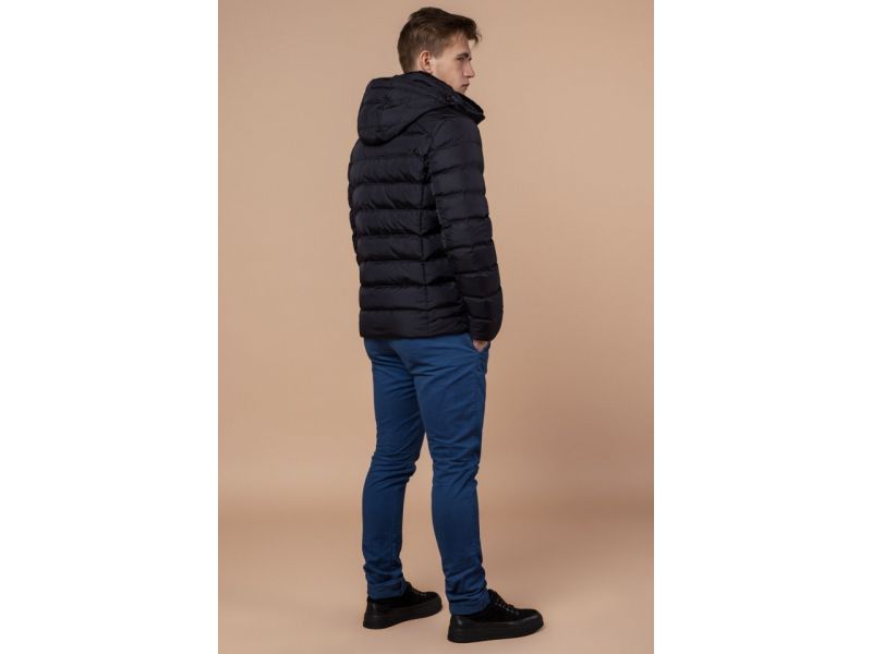 Куртка мужская черная высококачественная на зиму модель 24324, фото 5