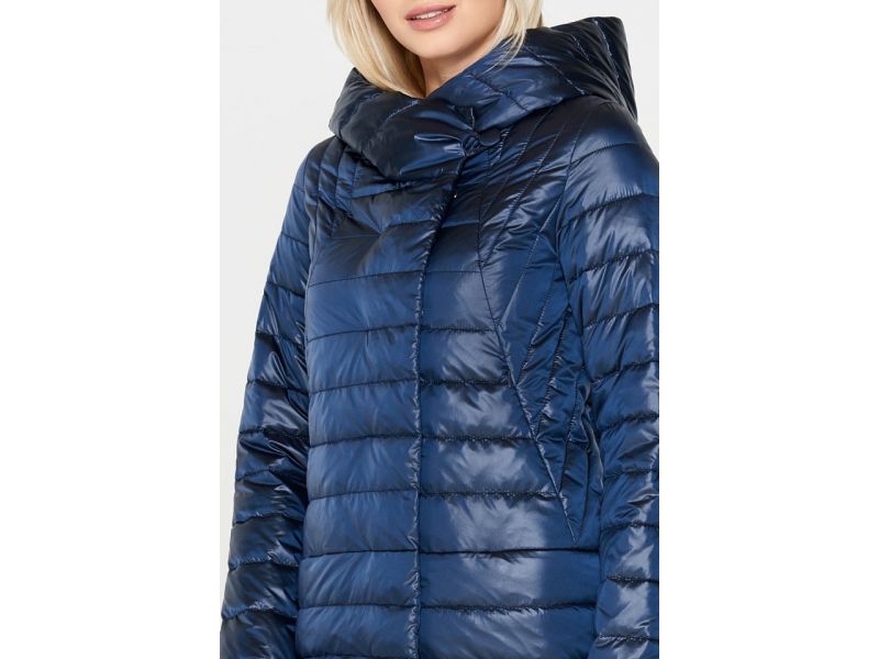 Женский осенне-весенний воздуховик цвет темная лазурь модель 28215, фото 6