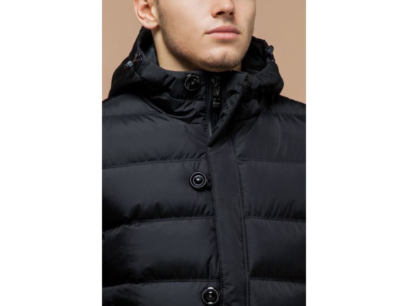 Мужская графитовая куртка зимняя стандартной длины модель 20180, фото 6