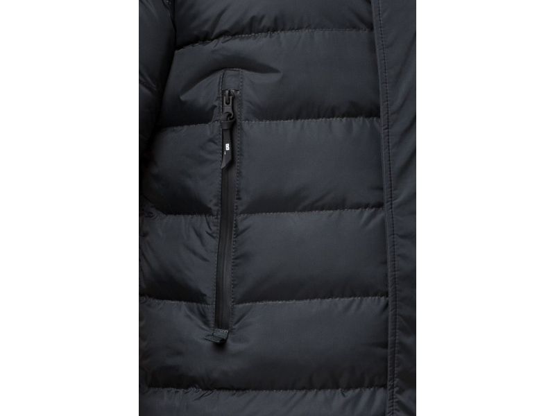 Куртка графитового цвета для мужчин зимняя модель 23482, фото 6