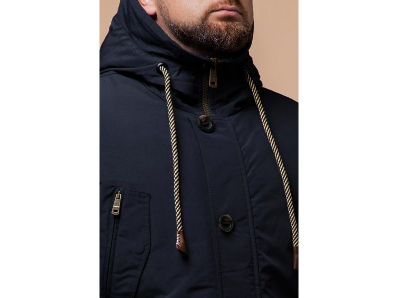 Зимняя парка синяя для мужчин модель 45950, фото 6
