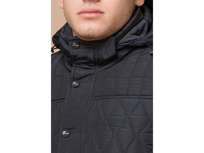 Куртка на зиму мужская графитовая модель 24534, фото 6