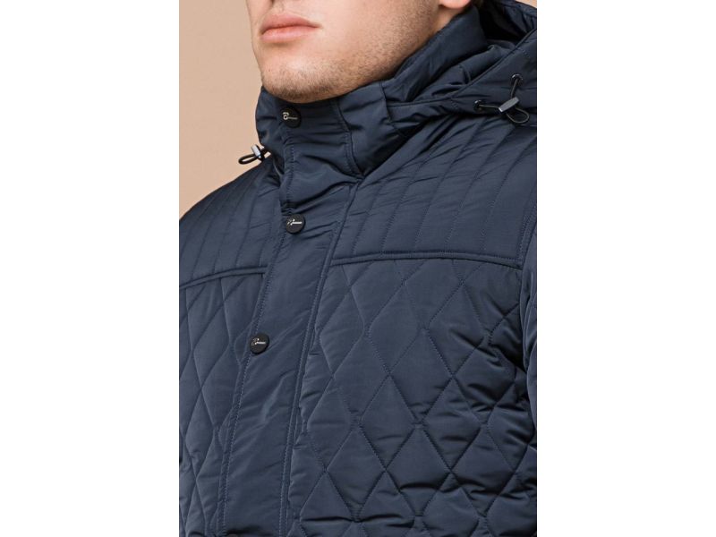 Светло-синяя куртка для мужчин зимняя короткая модель 24534, фото 6