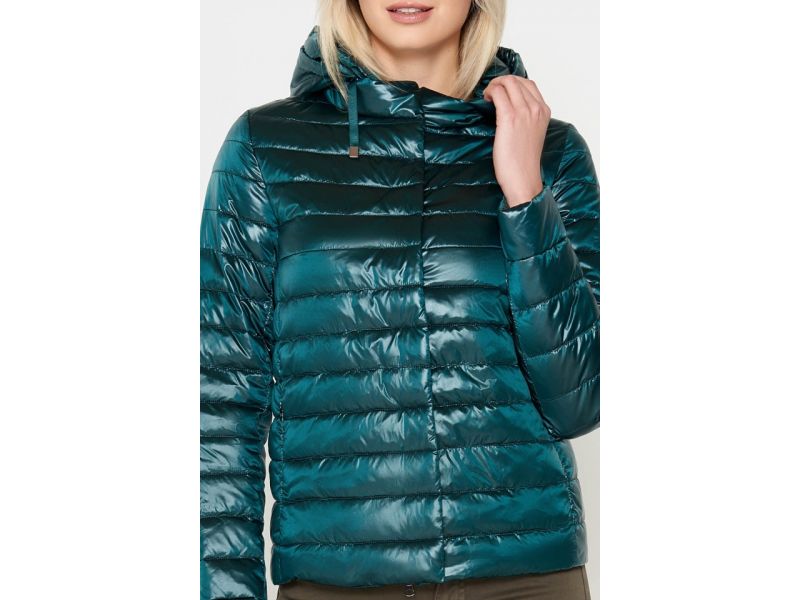 Изумрудный воздуховик осенне-весенний женский короткий модель 24992, фото 6