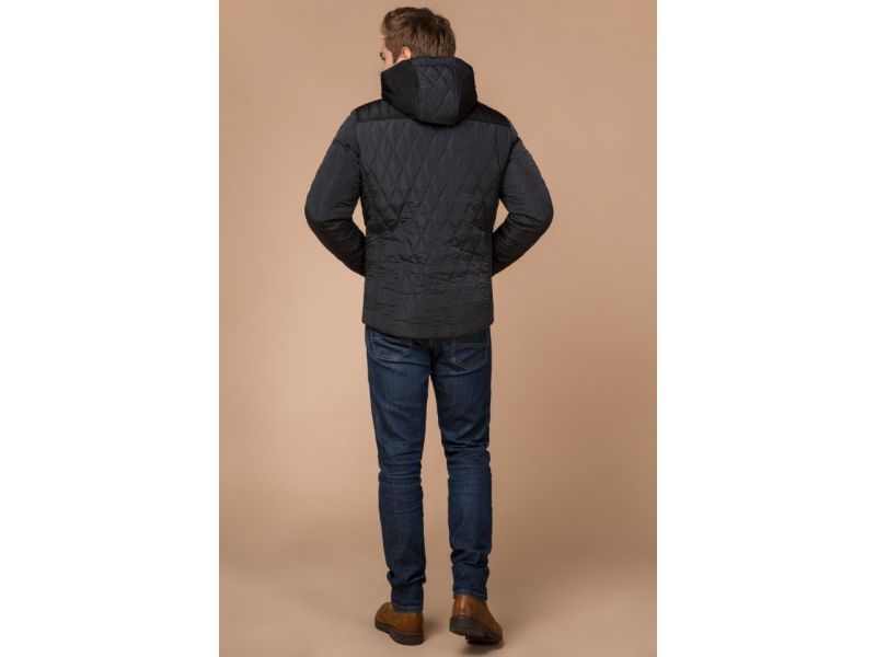 Мужская графитовая куртка зимняя прямого кроя модель 30538, фото 5