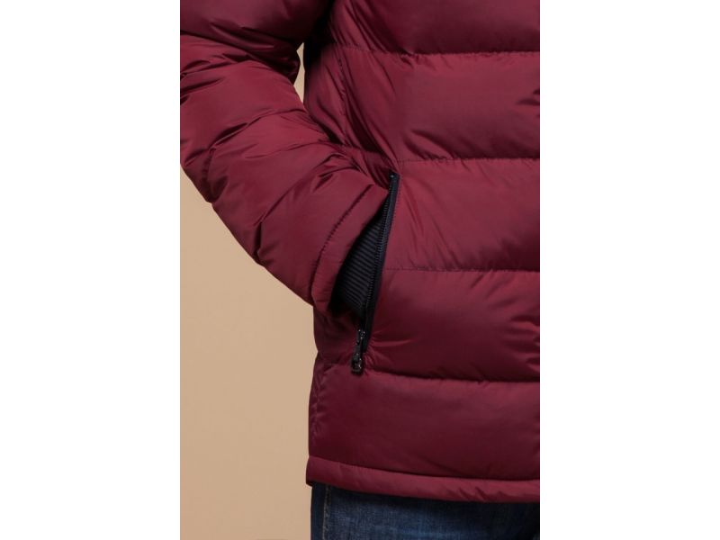 Куртка бордово-черная зимняя для мужчин модель 10168, фото 7