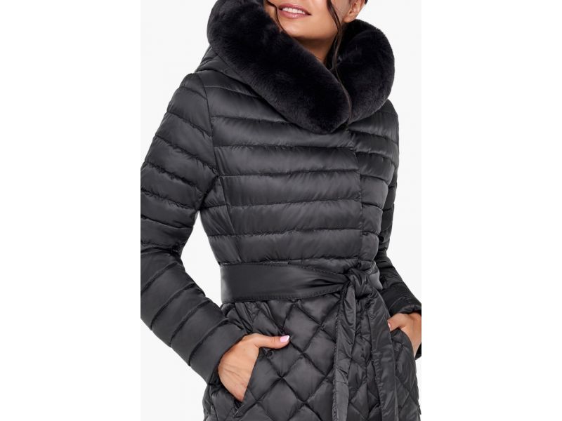 Женский воздуховик графитовый на зиму модель 31012, фото 7