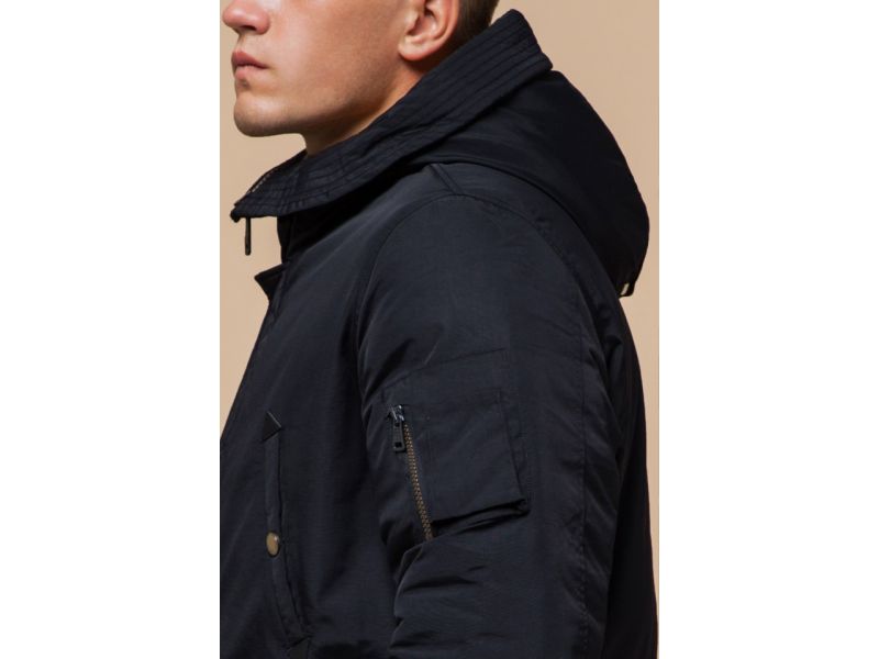 Зимняя черно-синяя парка мужская модель 90520, фото 8