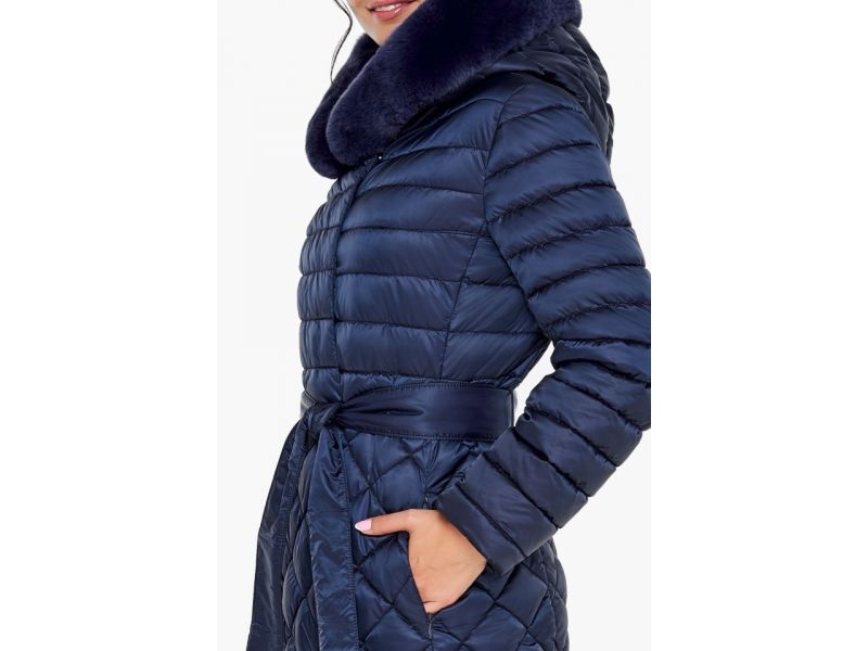 Зимний синий воздуховик стильный женский модель 31012, фото 7
