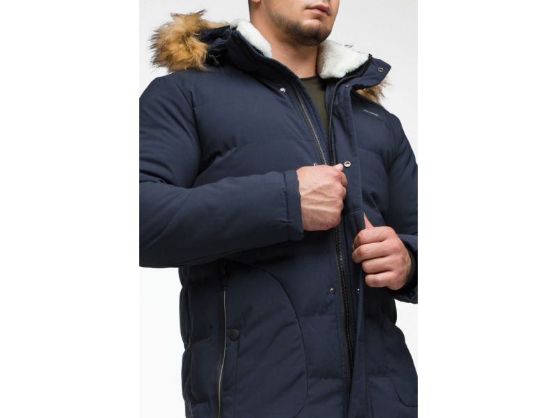 Синяя молодежная мужская куртка на зиму модель 25780, фото 9