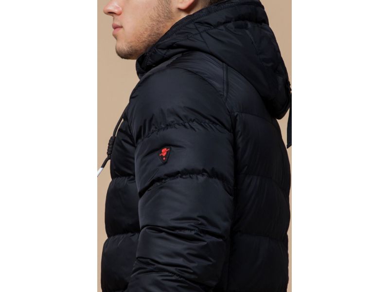 Куртка зимняя для мужчин цвет темно-синий-красный модель 10168, фото 8