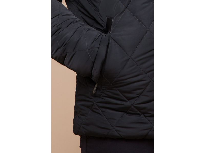 Графитовая мужская куртка практичная на зиму модель 19121, фото 7