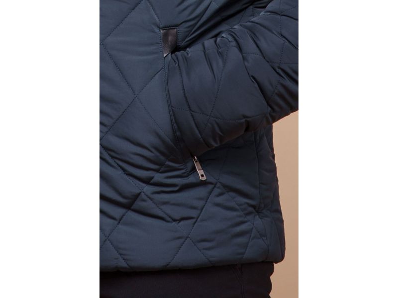 Светло-синяя зимняя теплая куртка для мужчин модель 19121, фото 7