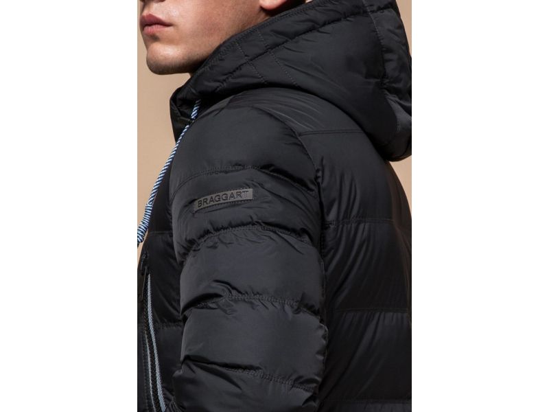 Куртка мужская цвета графита зимняя модель 11726, фото 8